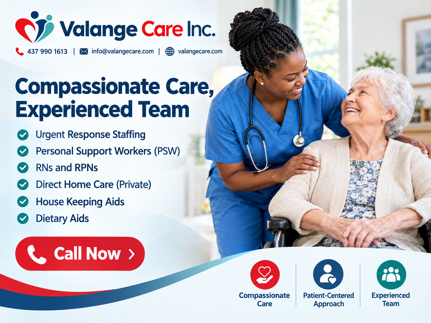Valange Care Inc. home care promotion